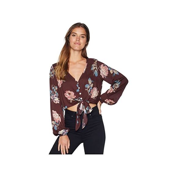 Show Me Your MuMu Tops - Show Me Your Mumu Tie Front Cropped Top